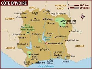 コートジボワール共和国 地図 西アフリカ.jpg